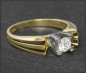 Preview: Diamant Ring 0,30ct Brillant Solitär, 585 Gold, Vintage