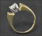 Preview: Diamant Ring 0,30ct Brillant Solitär, 585 Gold, Vintage