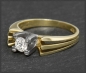 Preview: Diamant Ring 0,30ct Brillant Solitär, 585 Gold, Vintage