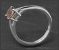 Preview: Diamant Ring mit 1,04ct, Kissen-Schliff, 585 Weißgold