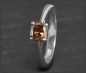 Preview: Diamant Ring mit 1,04ct, Kissen-Schliff, 585 Weißgold