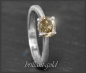 Preview: Diamant Solitär Ring, 1,06ct in champagner, 585 Gold