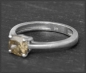 Preview: Diamant Solitär Ring, 1,06ct in champagner, 585 Gold