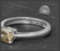 Preview: Diamant Solitär Ring, 1,06ct in champagner, 585 Gold