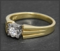 Preview: Vintage 0,25ct Diamant Solitär Ring, 585 Gold