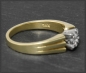 Preview: Vintage 0,25ct Diamant Solitär Ring, 585 Gold