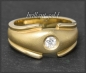 Preview: Diamant Ring, 0,15ct Brillant, 585 Gold Bandring