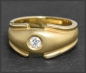 Preview: Diamant Ring, 0,15ct Brillant, 585 Gold Bandring