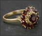 Preview: Antiker 1,70ct Granat 333 Gold Ring, Handarbeit