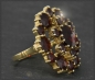 Preview: Ring, 9,20ct rote Granate, 333 Gold, Antik Cocktailring