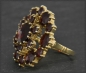 Preview: Ring, 9,20ct rote Granate, 333 Gold, Antik Cocktailring
