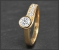 Mobile Preview: Diamant Ring, 0,73ct Brillanten, 750 Gold, Solitärring