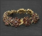 Preview: Granate 32ct Blumen Armband, 333 Gold, Vintage