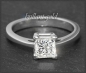 Preview: Diamant 585 Gold Ring, Princess 1,05ct Solitär