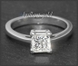 Preview: Diamant 585 Gold Ring, Princess 1,05ct Solitär