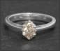 Preview: Diamant Solitär Ring, 0,65ct in champagner, 585 Gold