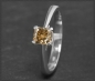 Preview: Diamant Ring 0,69ct im Radiant-Schliff, 585 Weißgold