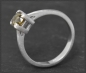 Preview: Diamant Ring mit 0,84ct Naturfarbe olivgrün, 585 Gold