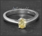 Preview: Diamant Ring 0,49ct Fancy Yellow gelb, 585 Weißgold