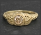 Preview: Jugendstil Design Ring, 0,54ct champagner Brillant