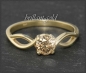 Preview: Ring, lupenreiner 0,52ct Brillant champagner, 585 Gold