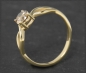 Preview: Ring, lupenreiner 0,52ct Brillant champagner, 585 Gold