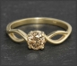 Preview: Ring, lupenreiner 0,52ct Brillant champagner, 585 Gold