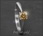 Preview: Diamant Ring, 0,69ct lupenrein & cognac, 585 Gold