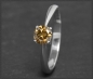 Preview: Diamant Ring, 0,69ct lupenrein & cognac, 585 Gold