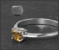 Preview: Diamant Ring, 0,69ct lupenrein & cognac, 585 Gold