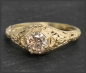 Preview: Ring cognac Diamant 0,87ct, 585 Gold, Jugendstil Design