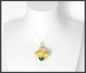Preview: Anhänger 750 Gold, graviert & Jade, Made in ITALY