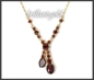 Preview: Collier aus 333 Gold mit 4,50ct roten Granaten