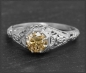 Preview: Brillant Ring, 0,72ct in cognac champagner, 585 Gold