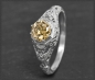 Preview: Brillant Ring, 0,72ct in cognac champagner, 585 Gold