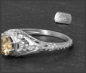 Preview: Brillant Ring, 0,72ct in cognac champagner, 585 Gold