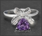 Preview: Diamant & Amethyst Cocktail Ring, 585 Weißgold