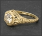 Preview: Brillant Ring 0,92ct, Jugendstil Design, 585 Gold