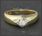 Preview: Diamant Ring 0,12ct Solitär, 585 Gold, Vintage