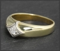 Preview: Diamant Ring 0,12ct Solitär, 585 Gold, Vintage