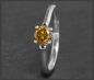 Preview: Diamant Ring, 0,64ct oranger Brillant, 585 Weißgold