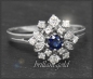 Preview: Diamant & Saphir Ring mit 0,74ct, 585 Gold, Vintage
