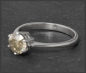 Preview: Diamant Solitär Ring, 1,34ct champagner, 585 Gold