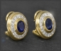 Preview: Saphir & Diamant Ohrringe mit 4,80ct, 750 Gelbgold