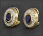 Preview: Saphir & Diamant Ohrringe mit 4,80ct, 750 Gelbgold