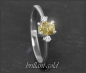 Preview: Diamant Ring 0,66ct olivgrün, Kisseschliff, 585 Gold