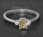 Preview: Diamant 0,80ct Solitär Ring, Kissenschliff, 585 Gold