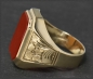 Preview: Karneol 333 Gold Ring, Gold Gravur, um 1950