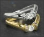 Preview: Brillant Ring 0,40ct lupenrein-vvs Diamanten, 585 Gold