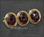 Preview: Vintage Brosche mit 27ct Granaten, 585 Gelbgold